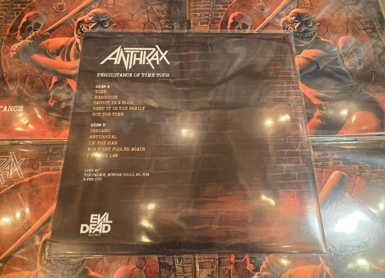 Anthrax Persistance of Time Tour Vinyl