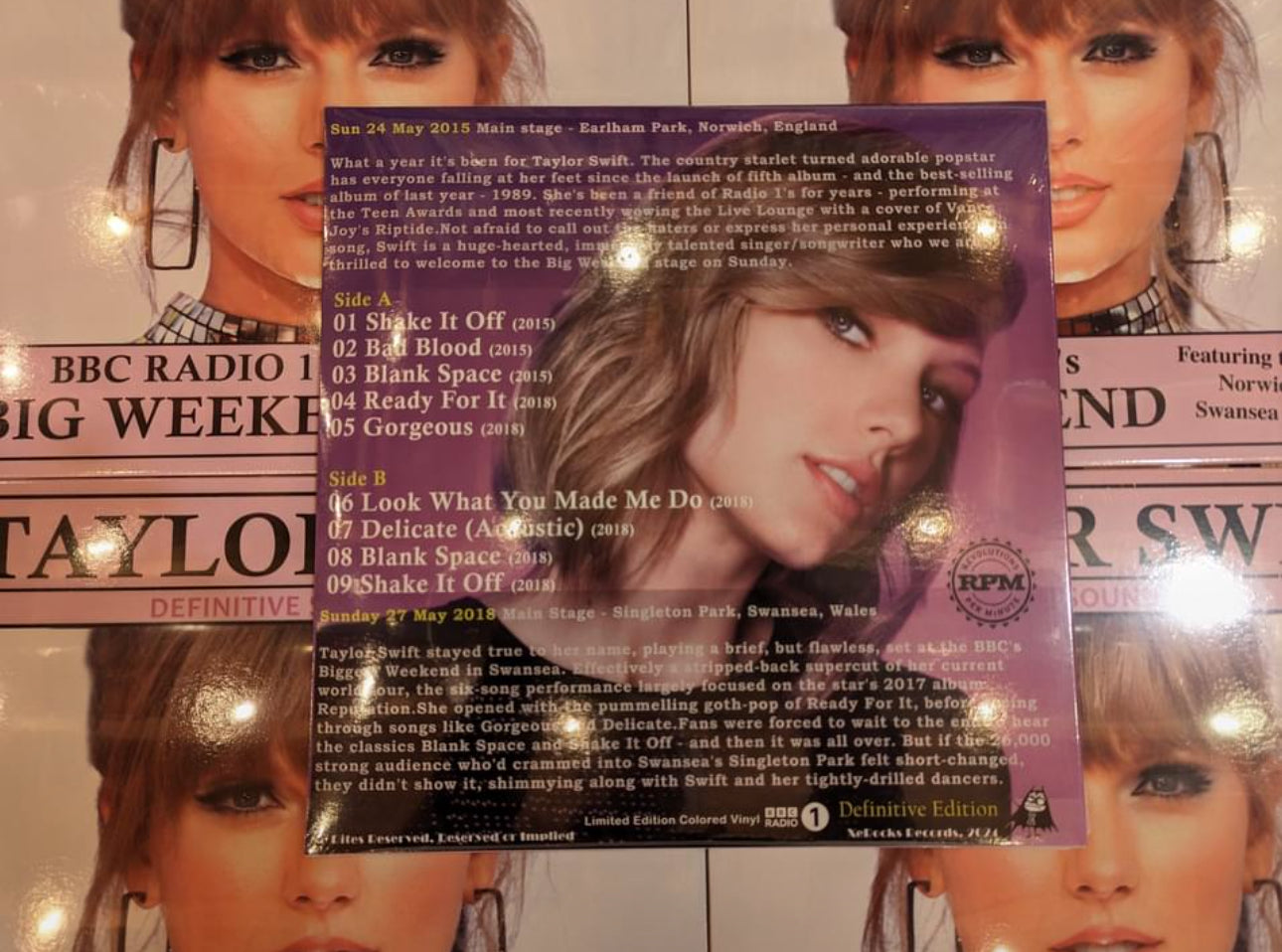 Taylor Swift BBC Radio 1's Big Weekend Vinyl